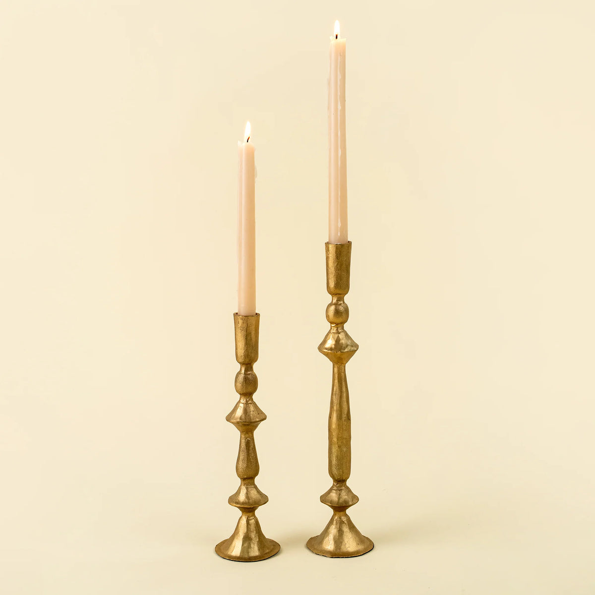 Petra Forged Candlestick - Gold