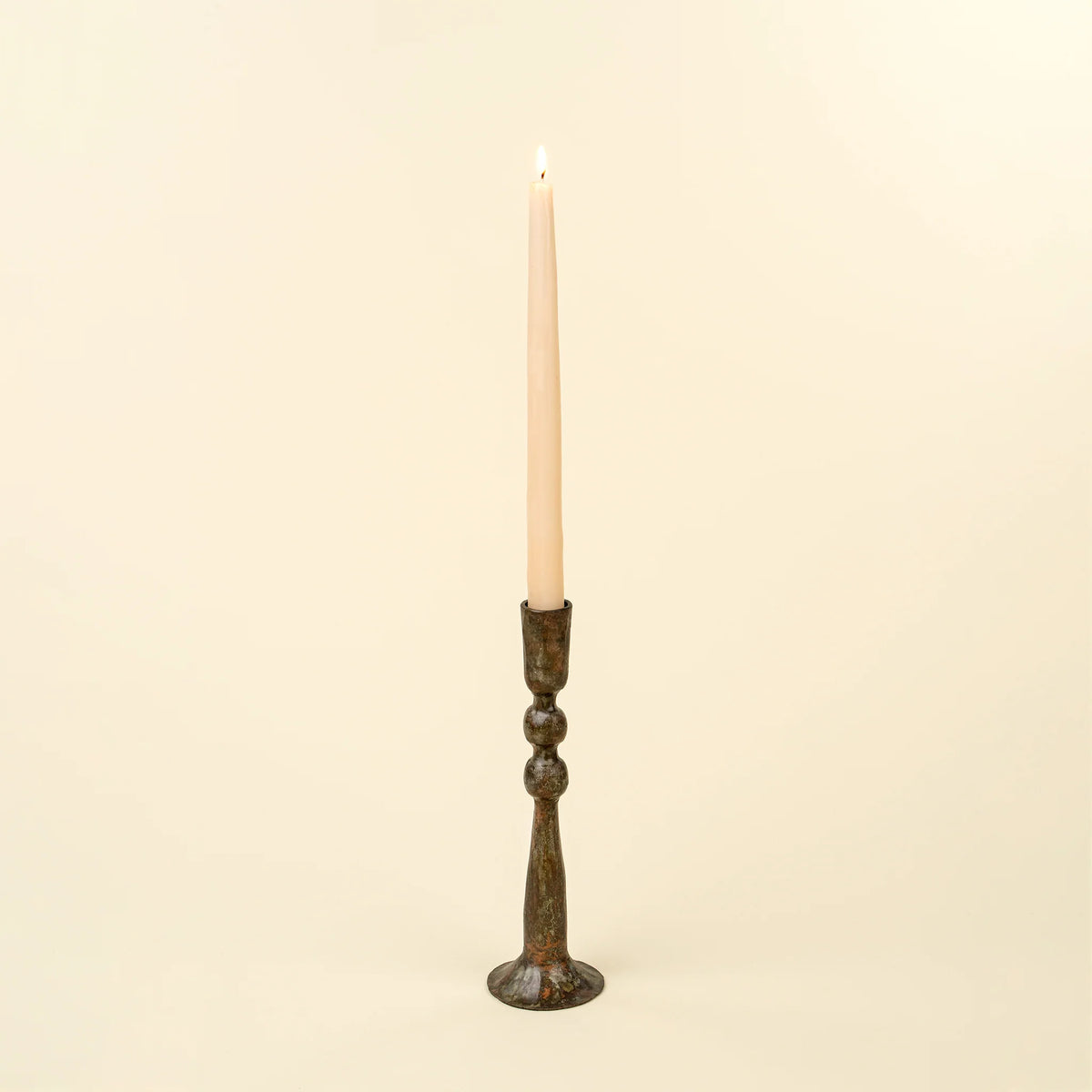 Caldera Forged Candlestick - Rustic Brass