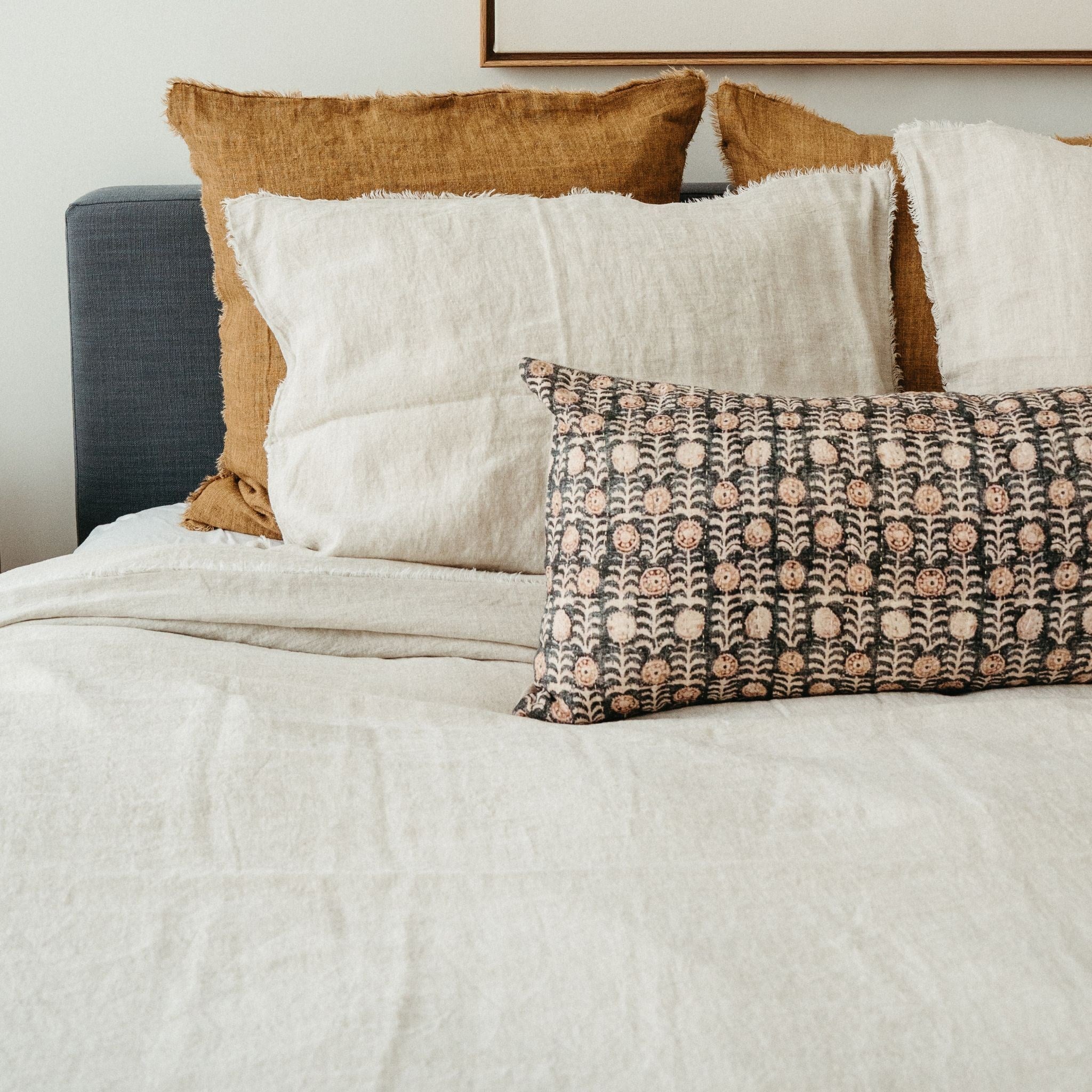 Lina Linen Duvet Set, Chambray
