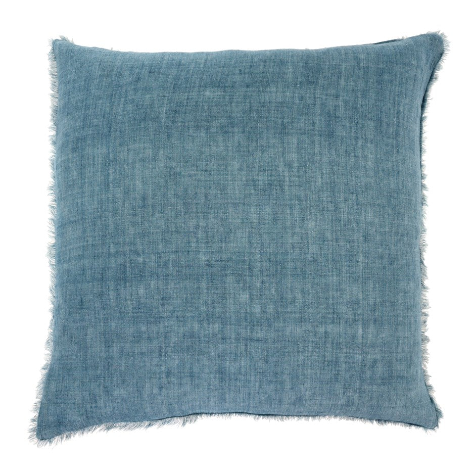 Lina Linen Cushion - Arctic Blue