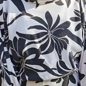 Naida Tunic-Heavyweight Printed Floral Linen