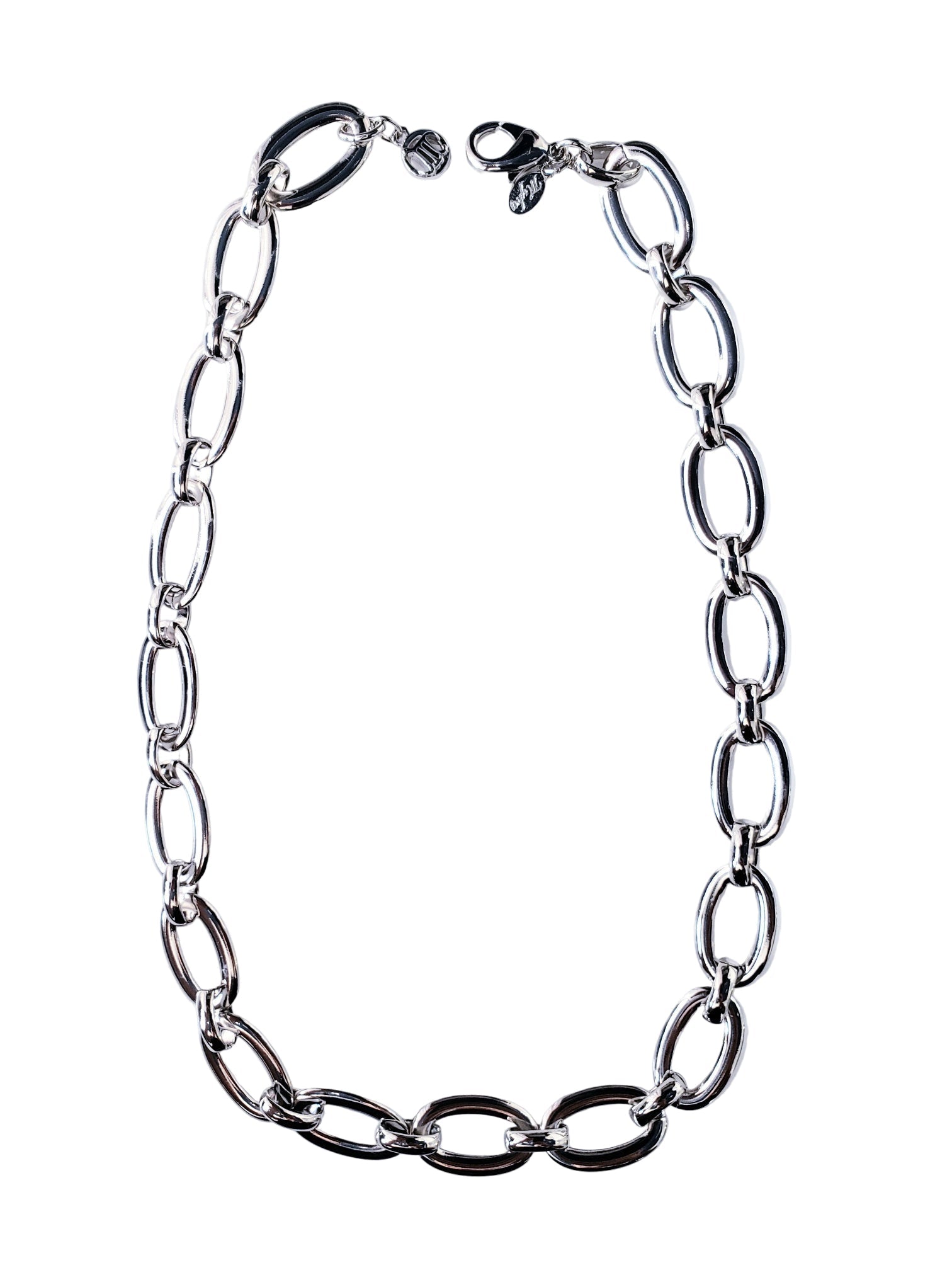 Oval Gucci Link Chain Necklace - 19"