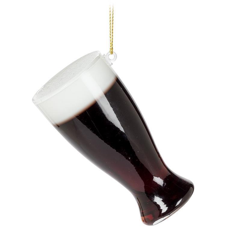Guiness Pint Ornament - 3.5"H