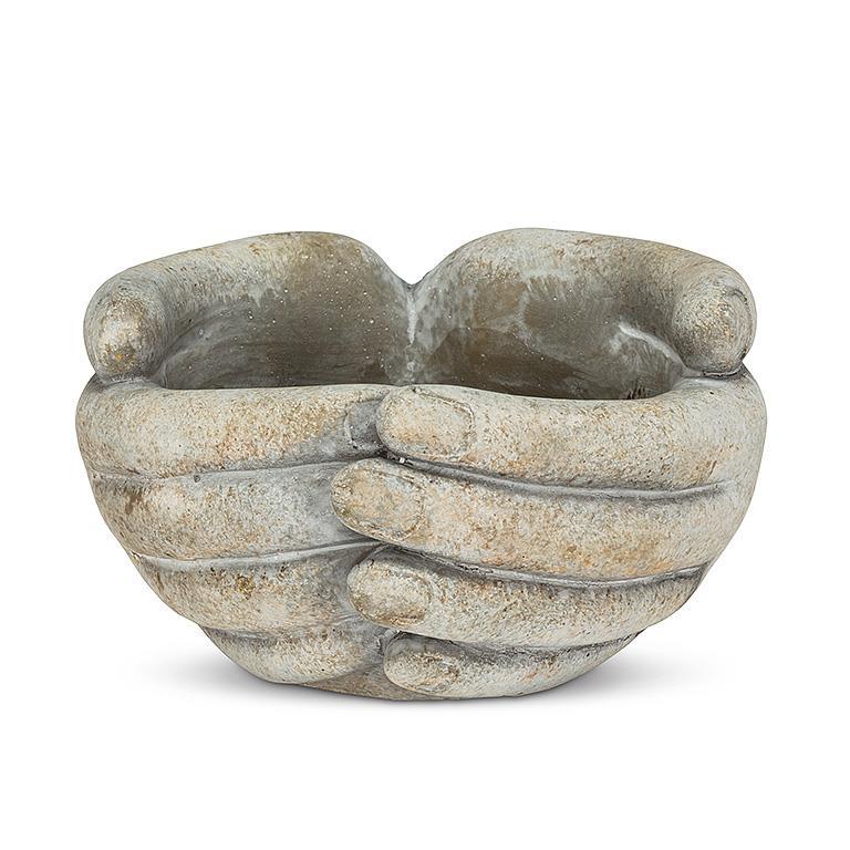 Cupping Hands Planter - 5.5"W