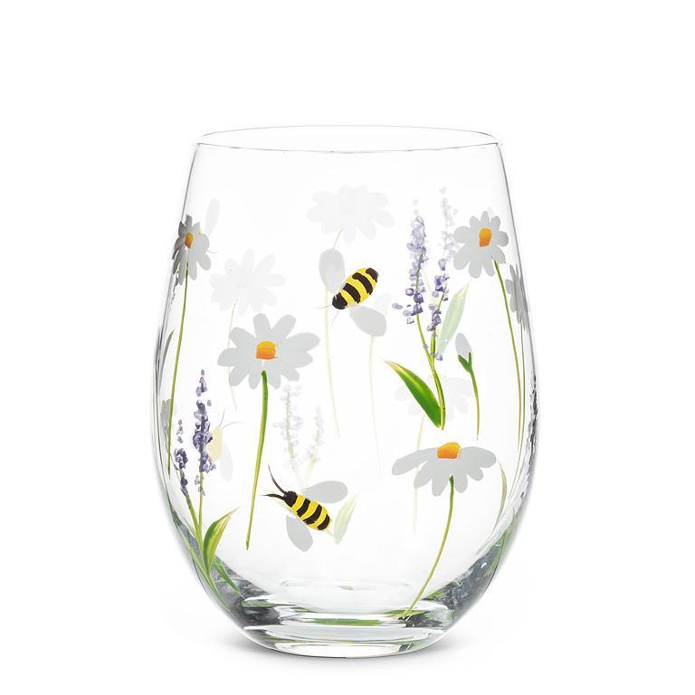 Lavender & Bees Stemless Glass - 18oz