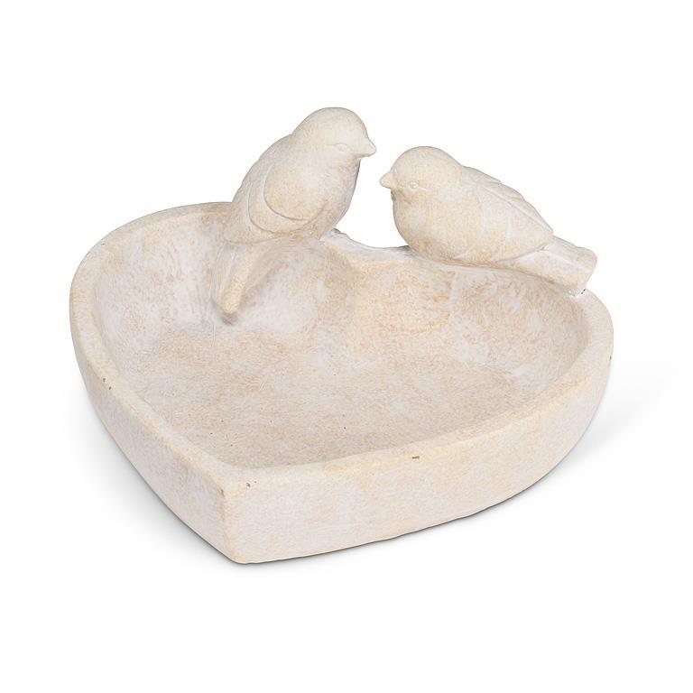 Heart Dish w/2 Birds - 7.5"L