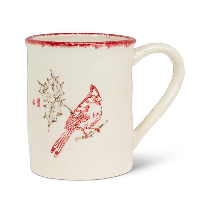 Cardinal Stamp Mug - 4"H(12oz)