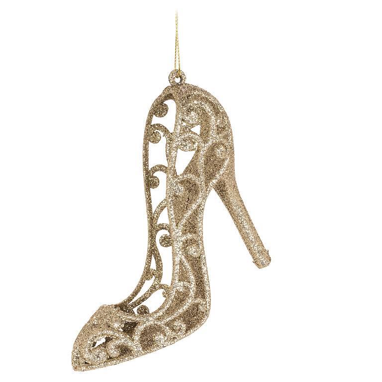 Glitter Stiletto Orn - 3.5"H