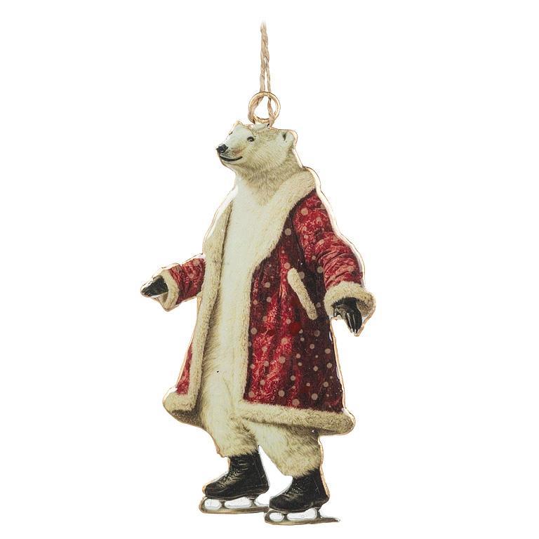 Gentleman Polar Bear Orn - 4.5"H