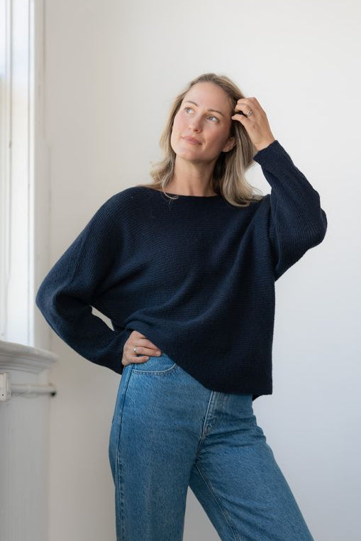 Eezee Dolman Crew Neck Sweater - One Size