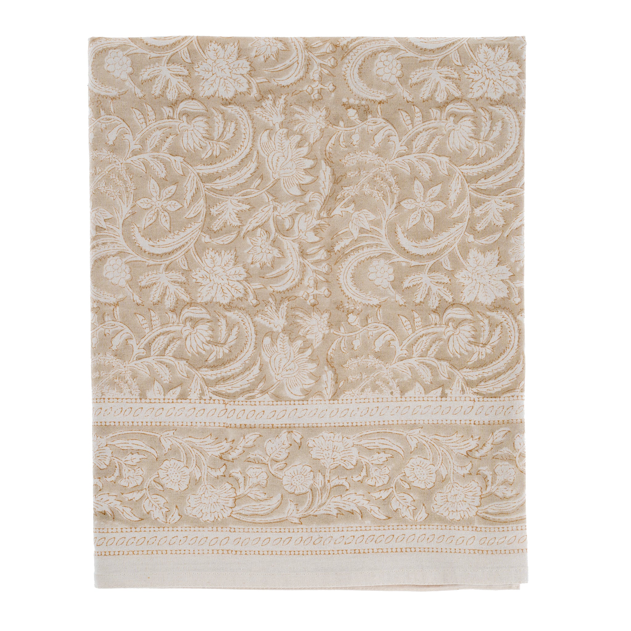 Clementine Block Print Tablecloth
