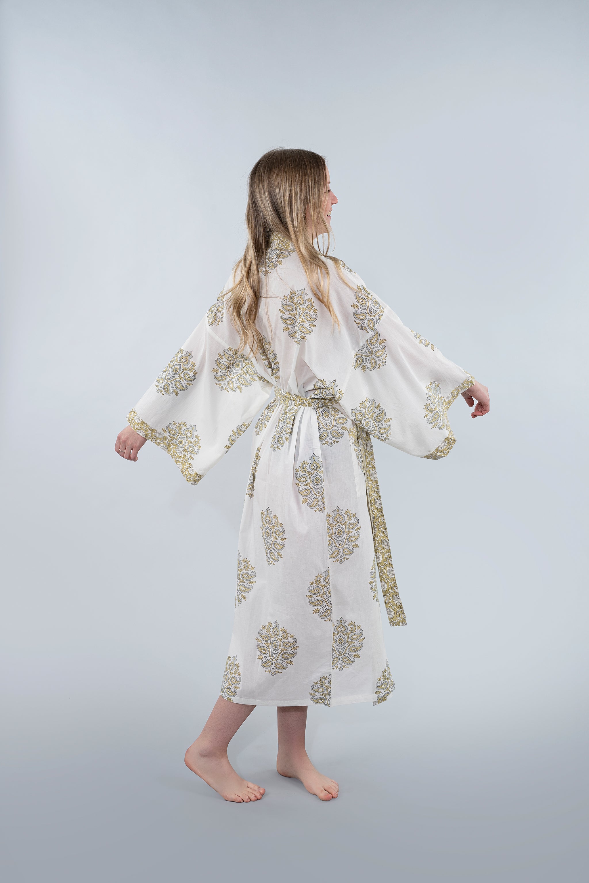 Emmy Block Print Kimono