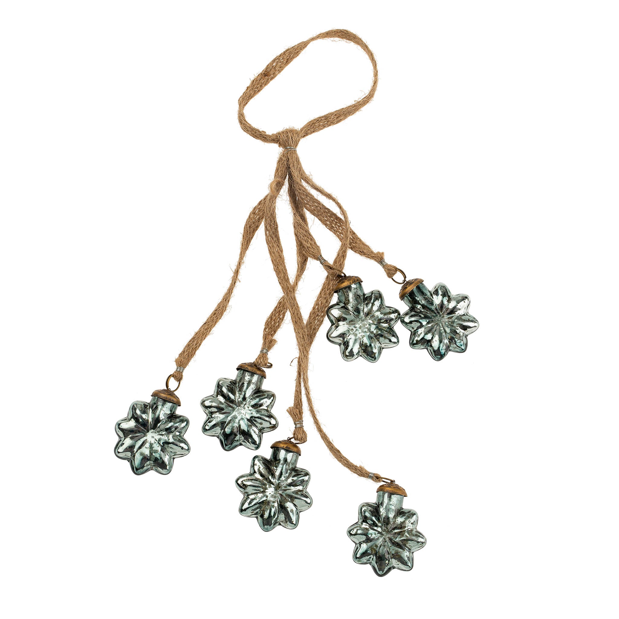 Cascading Snowflake Bunch Ornaments - S/6