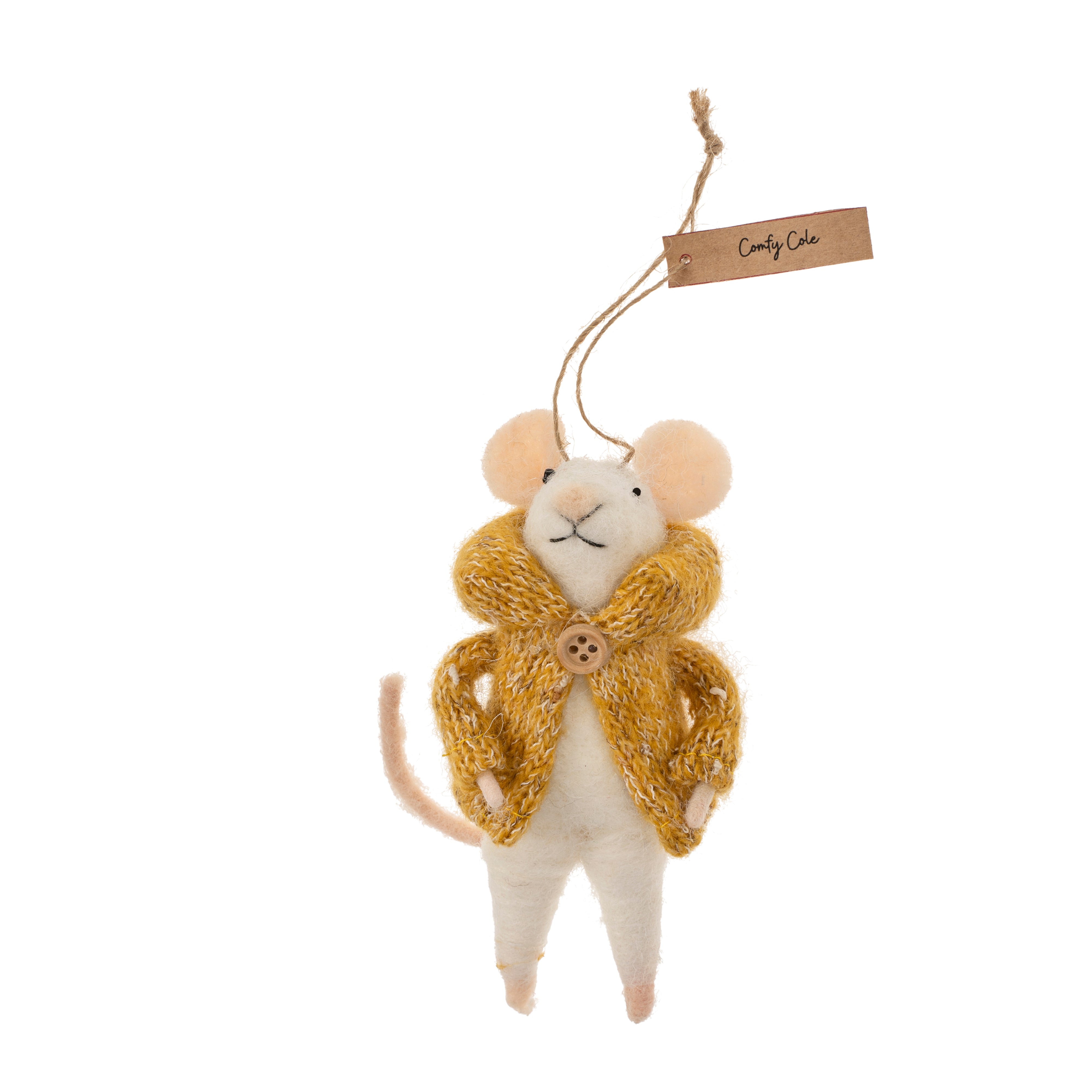 Comfy Cole Mouse Holiday Ornament