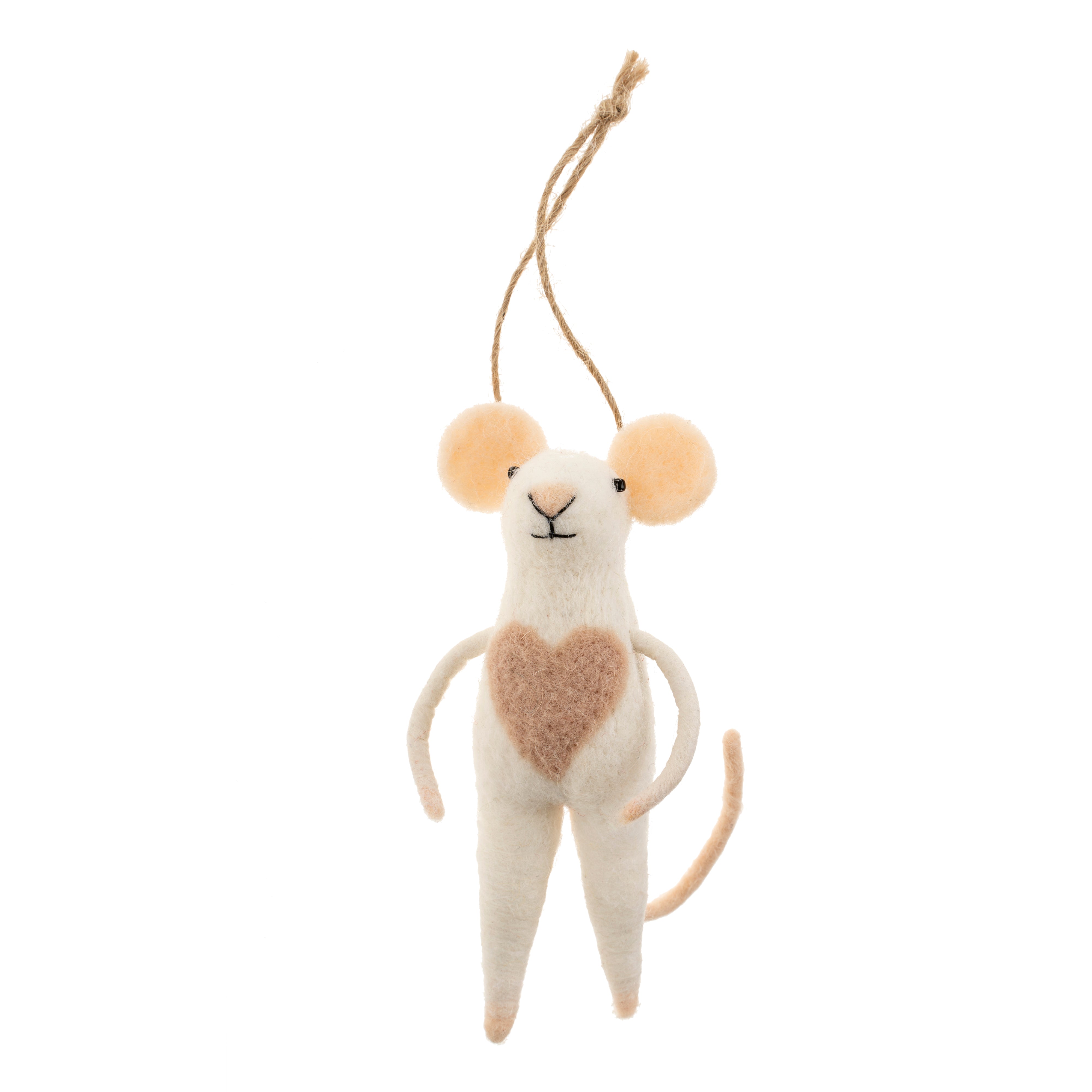 Heartful Mouse Holiday Ornament