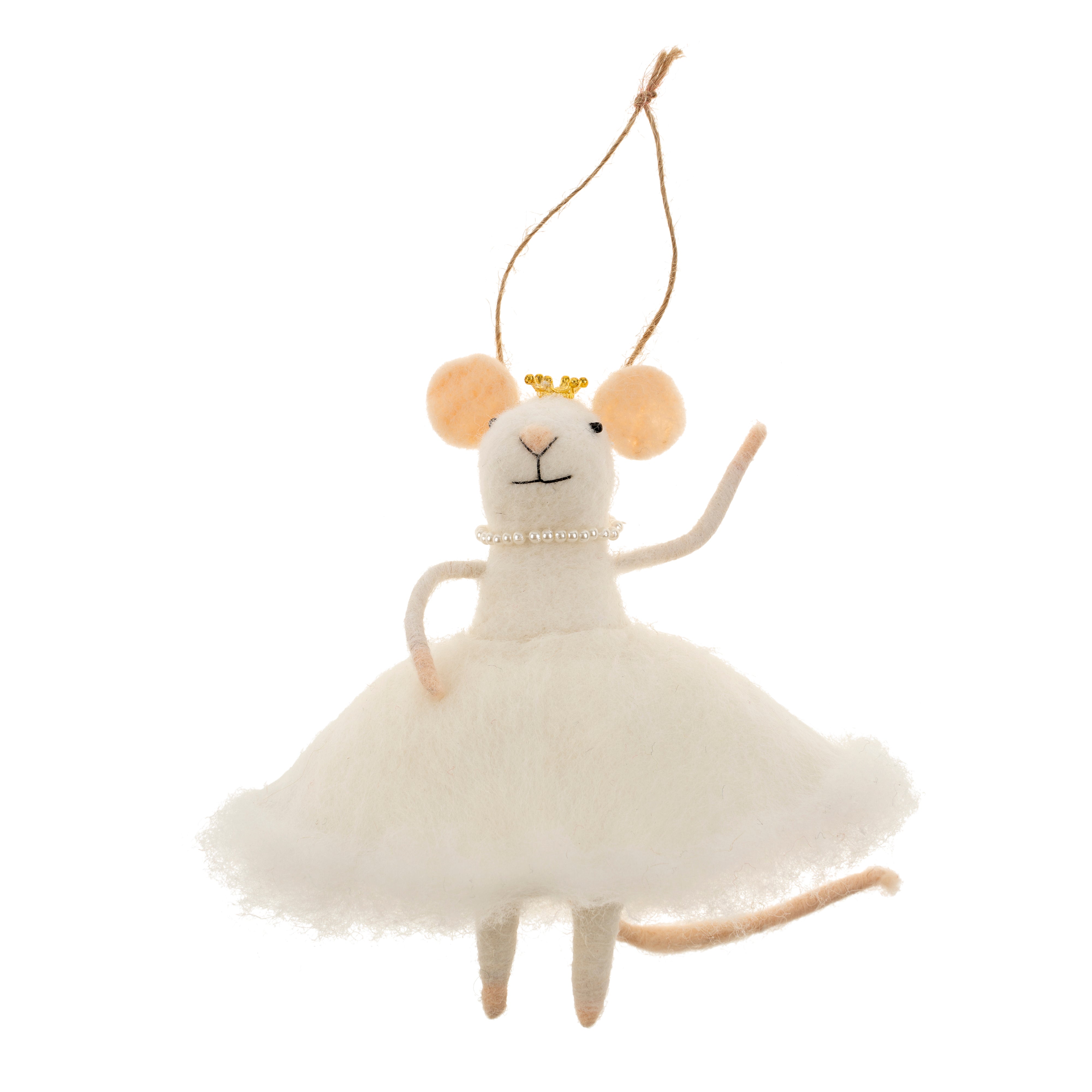 Snow Princess Mouse Holiday Ornament