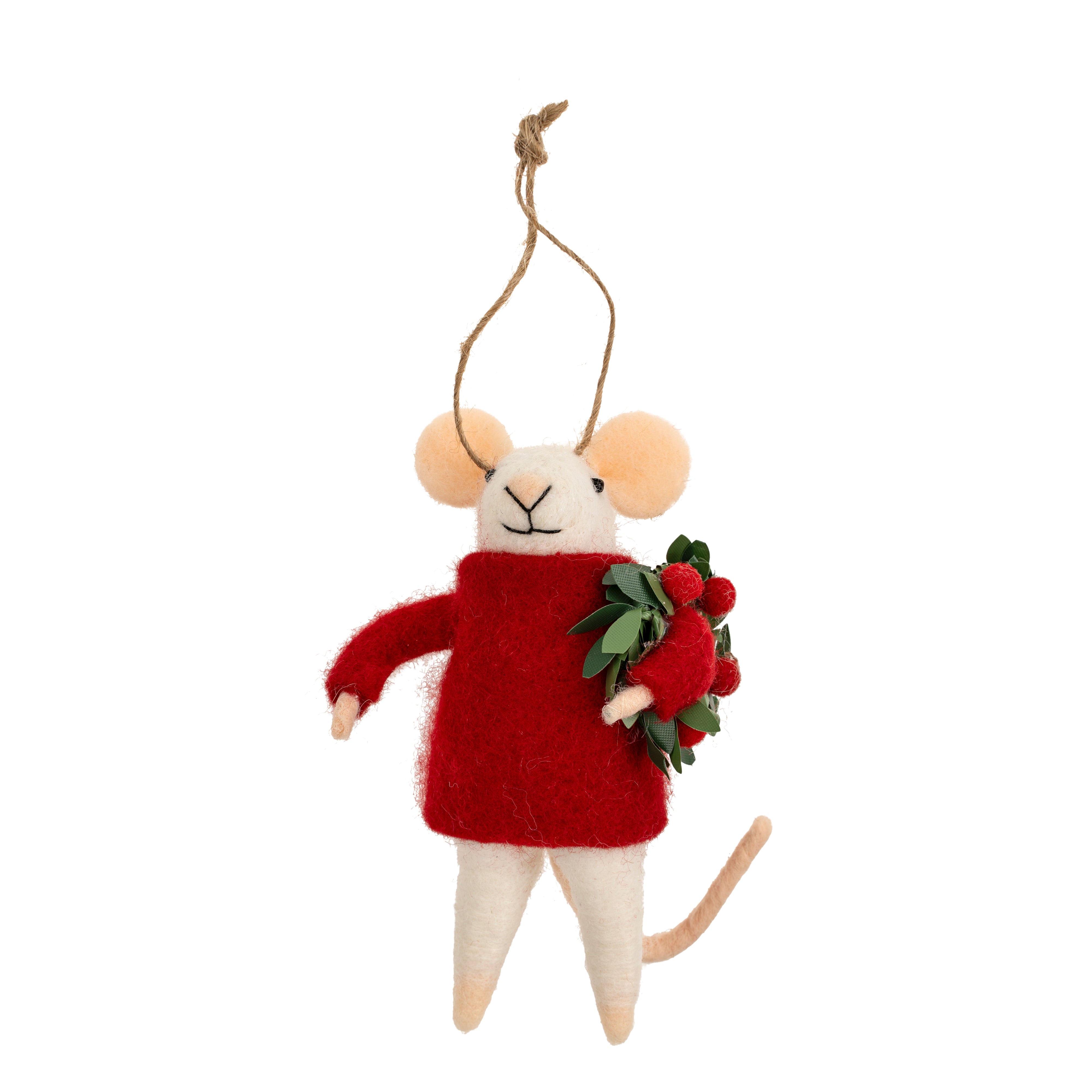 Festive Felix Mouse Holiday Ornament