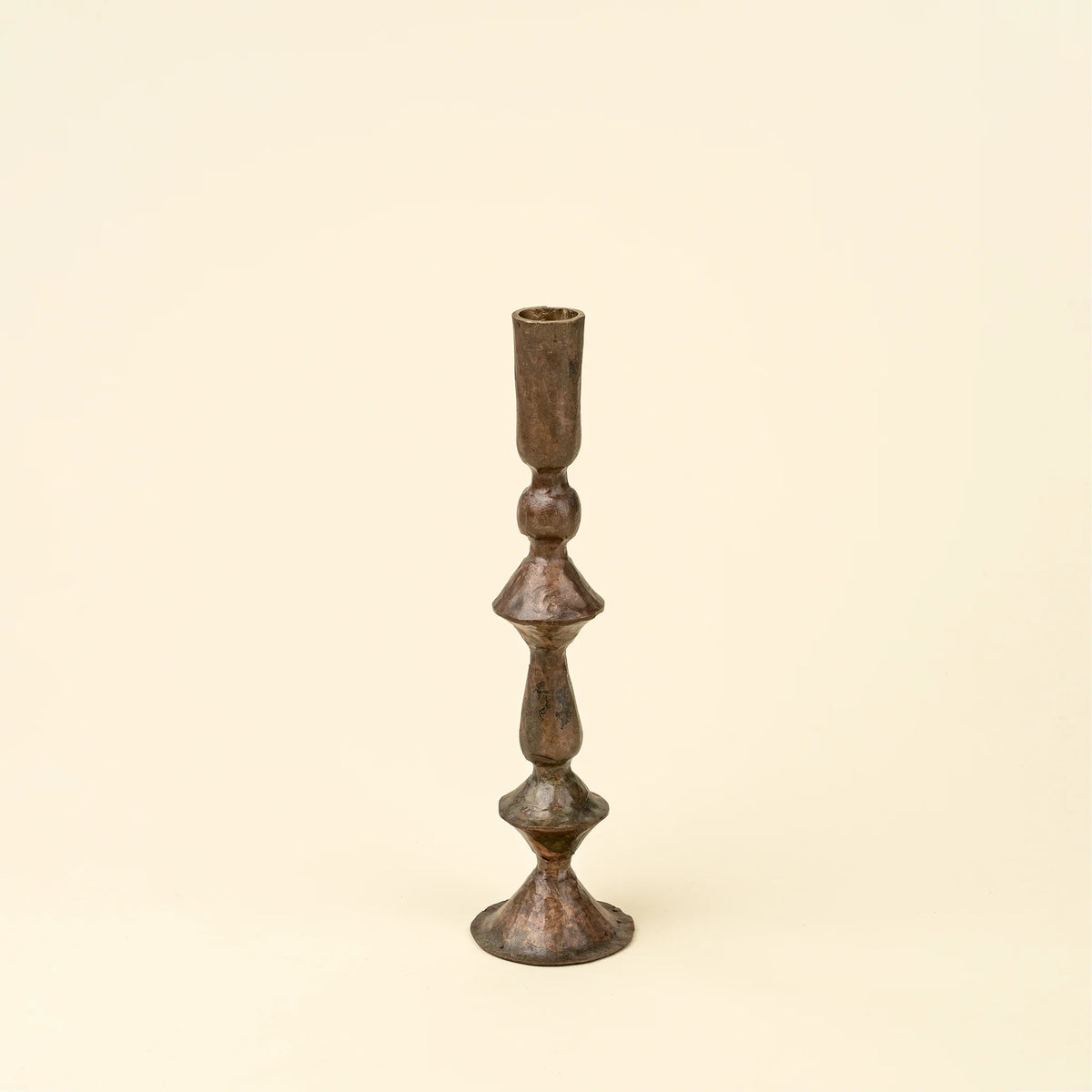 Petra Forged Candlestick - Rustic Brass