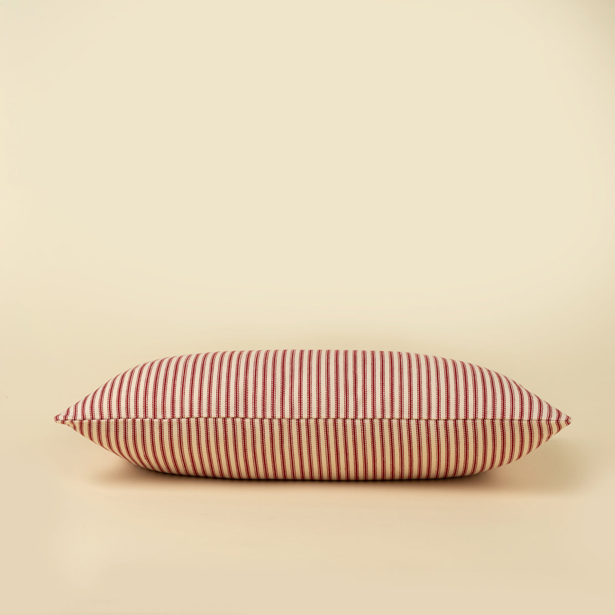 Red Ticking Pillow - 21 x12