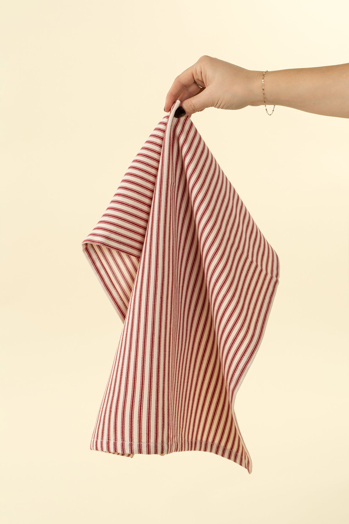 Red Ticking Tea Towels, S/2