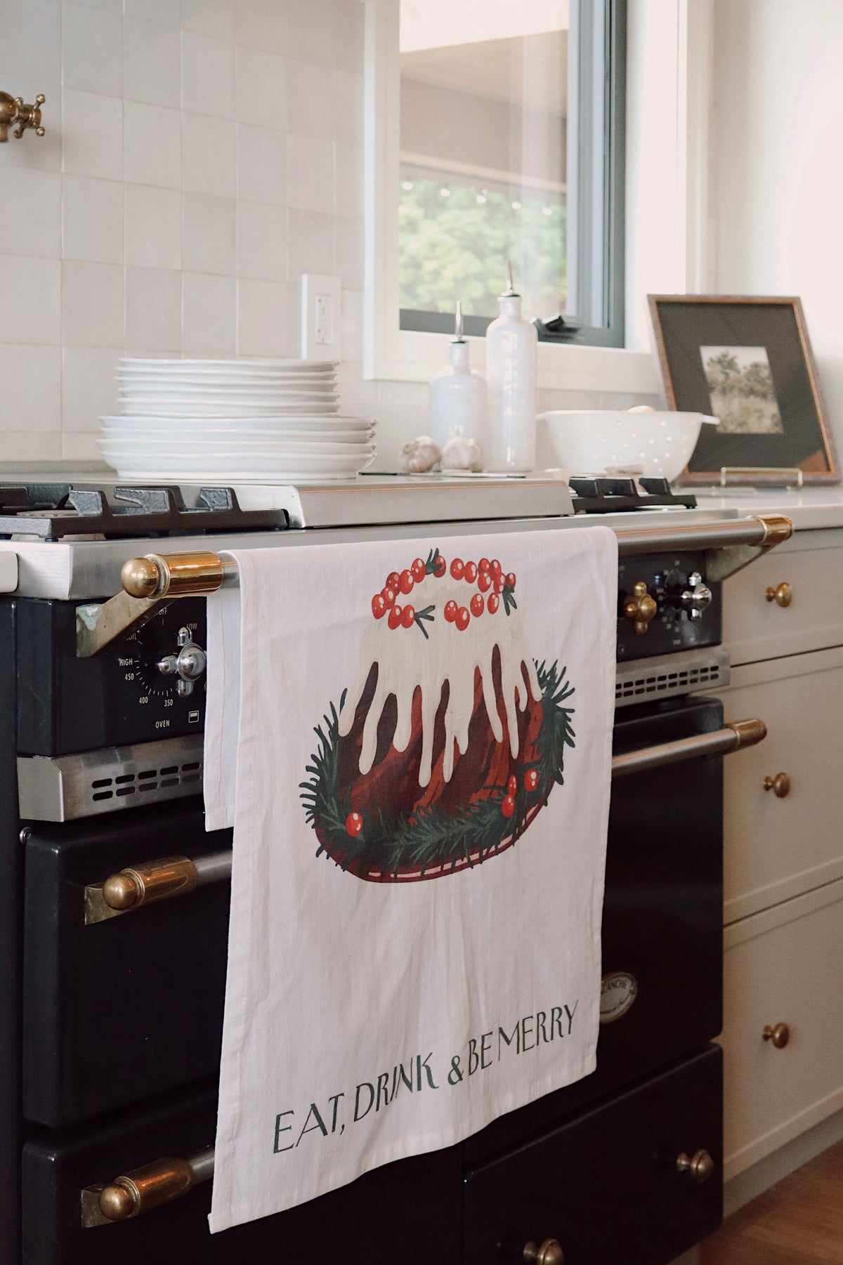 Christmas Tidings Flour Sack Tea Towels S/2