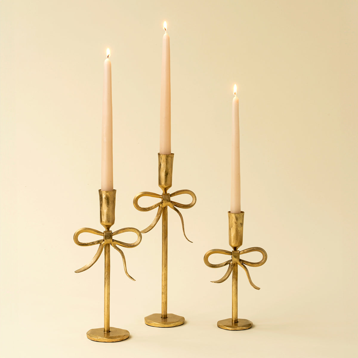 Bow Forged Candlestick - Gold