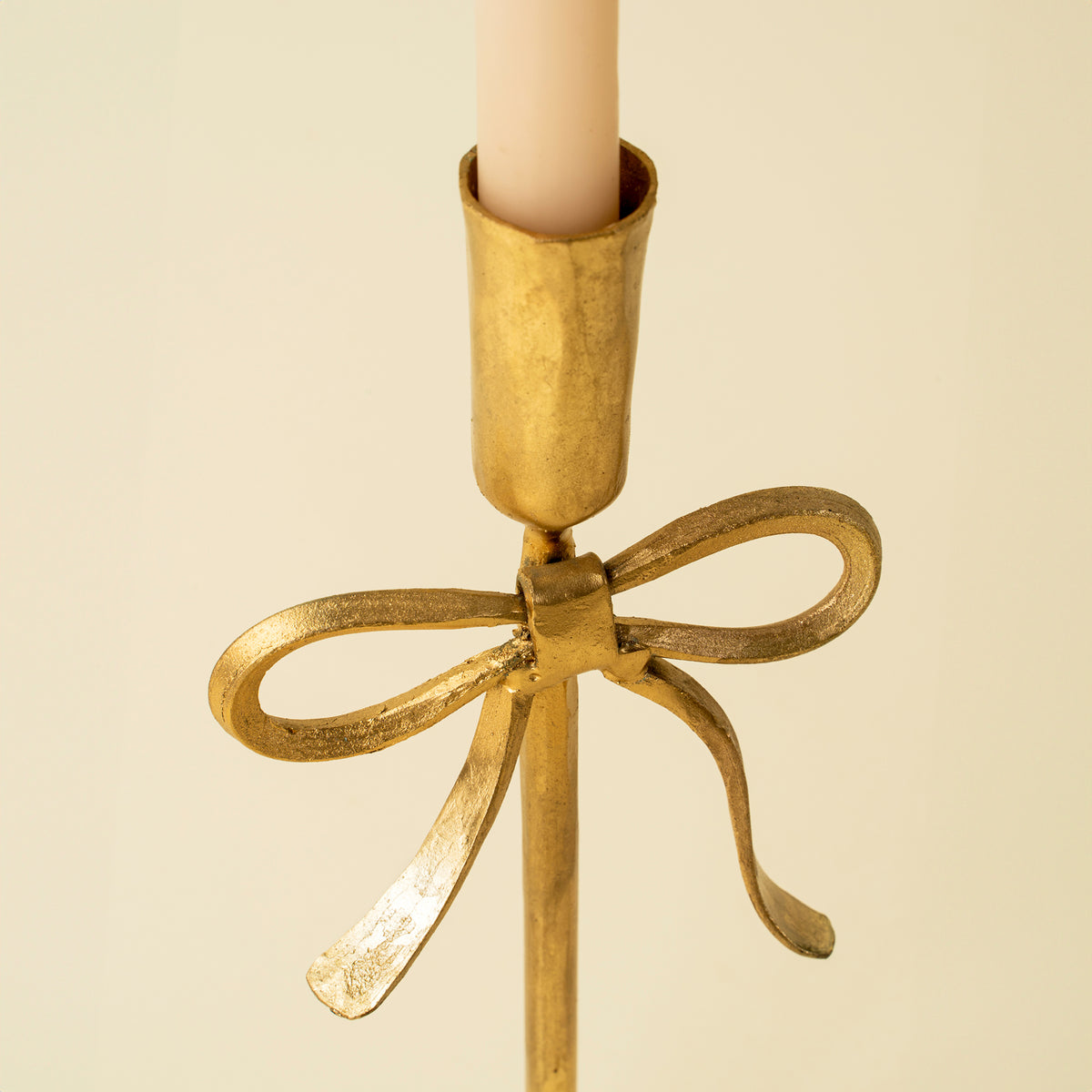Bow Forged Candlestick - Gold