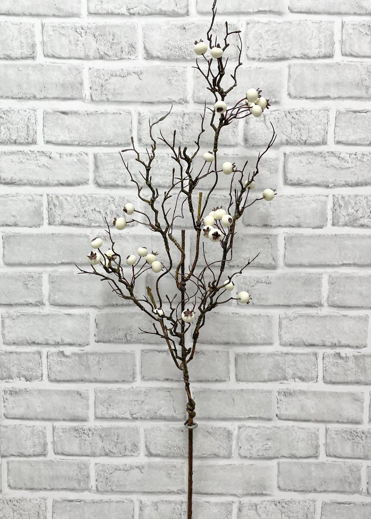 White Twig Berry Spray - 35" Weather Resistant