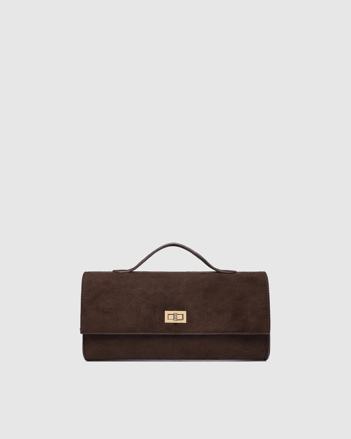 Delaney Clutch Crossbody - Suede Chocolate