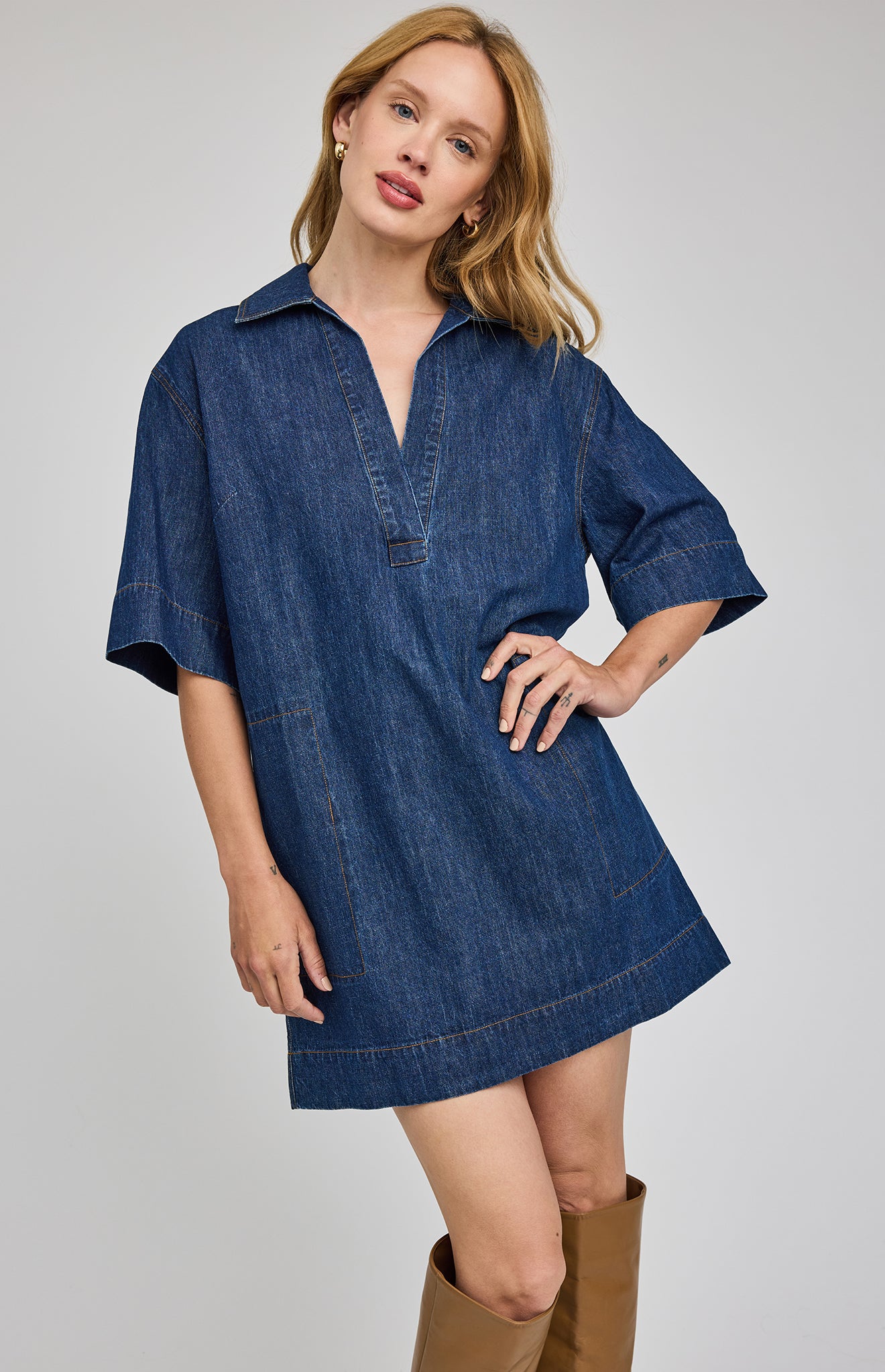 Evelina Denim Dress