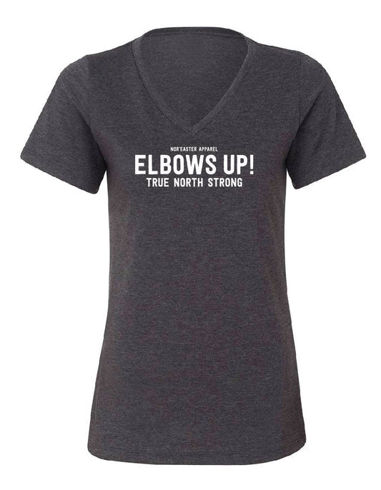 Women's V-Neck Elbows Up T-shirt