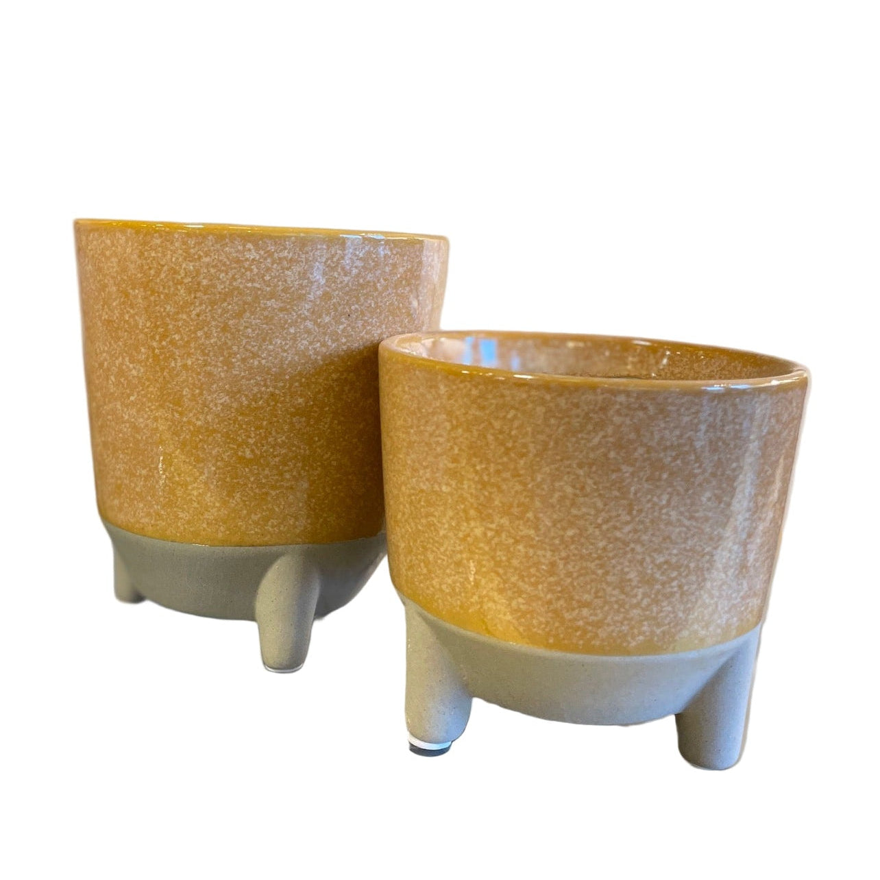 Footed Pots - Orange
