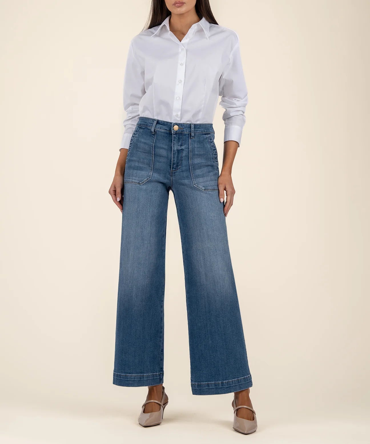 Meg High Rise Wide Straight Leg - Friendship