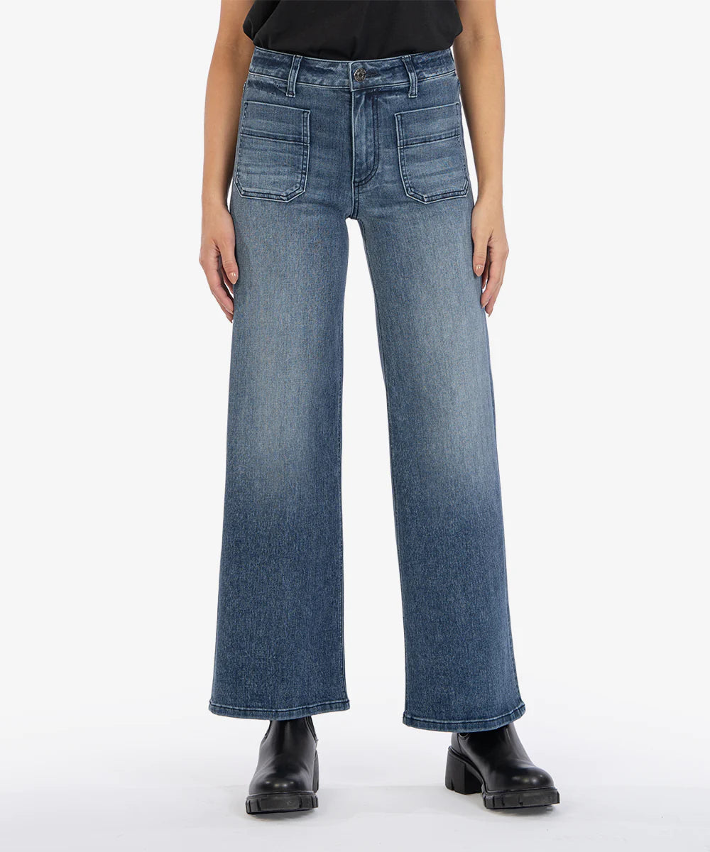 Jean - High Rise Flare with Patch Pocket (Obtainable Wash)