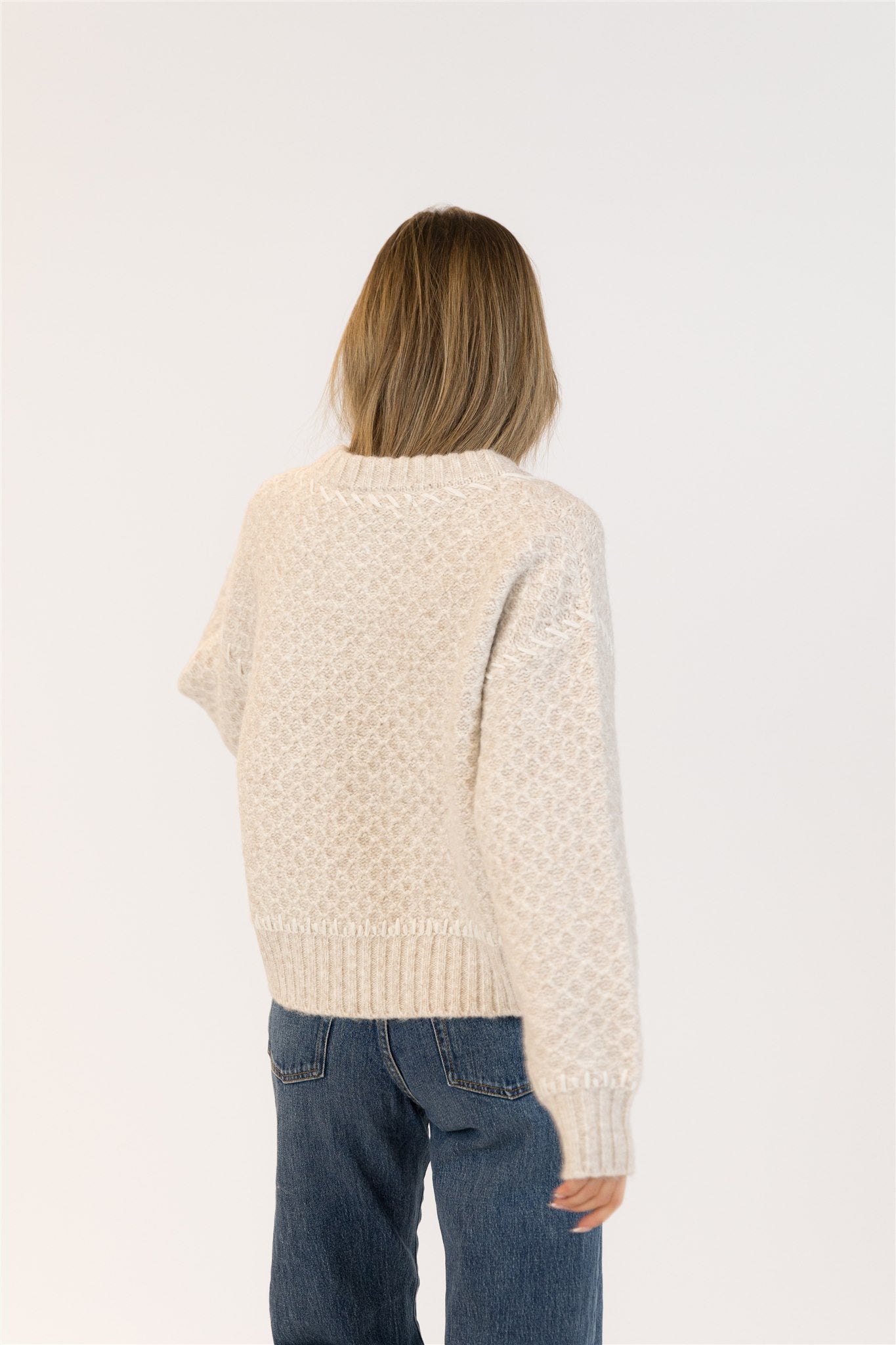 Nika Crewneck Pullover- Natural