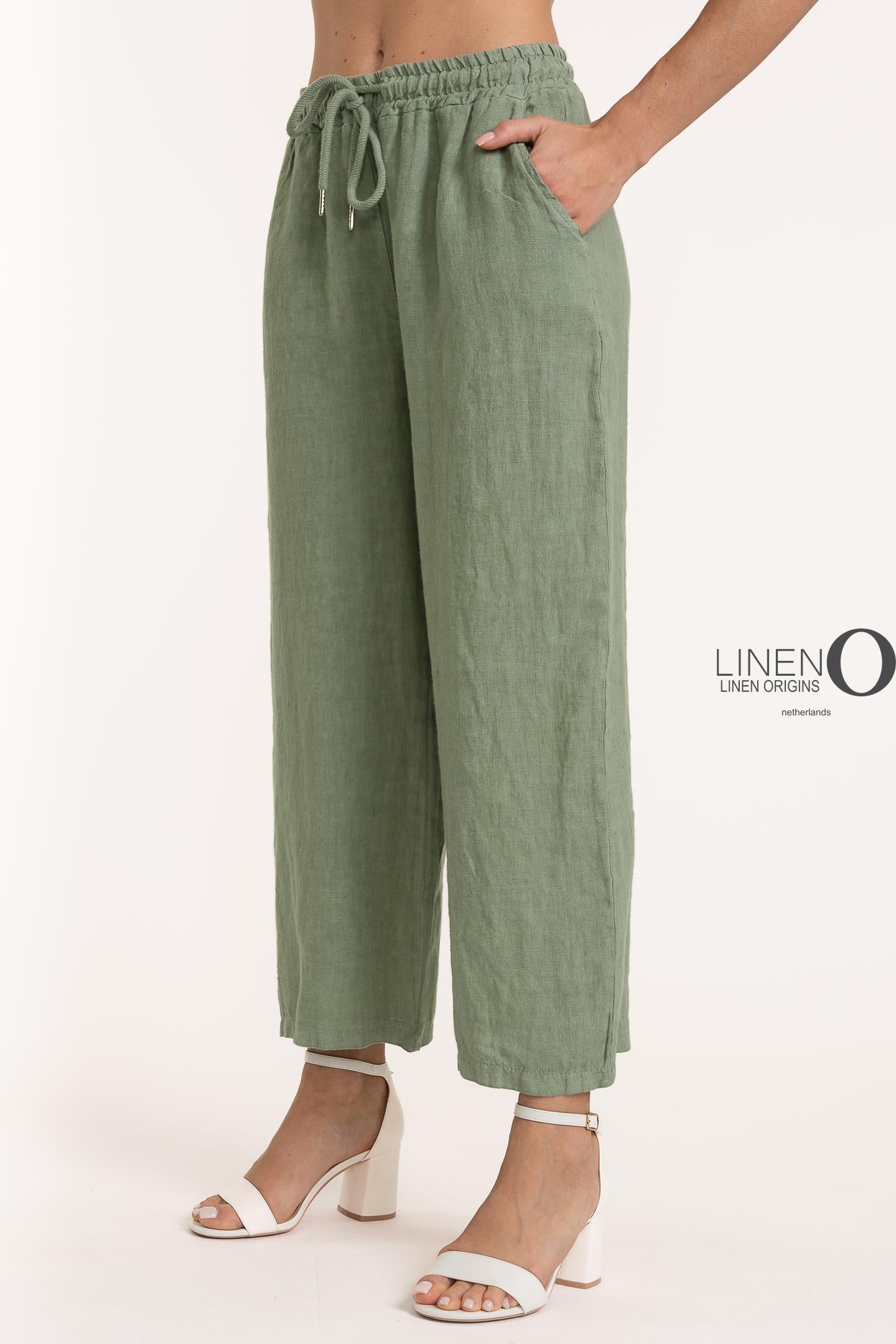 French Linen Pant with Drawstring
