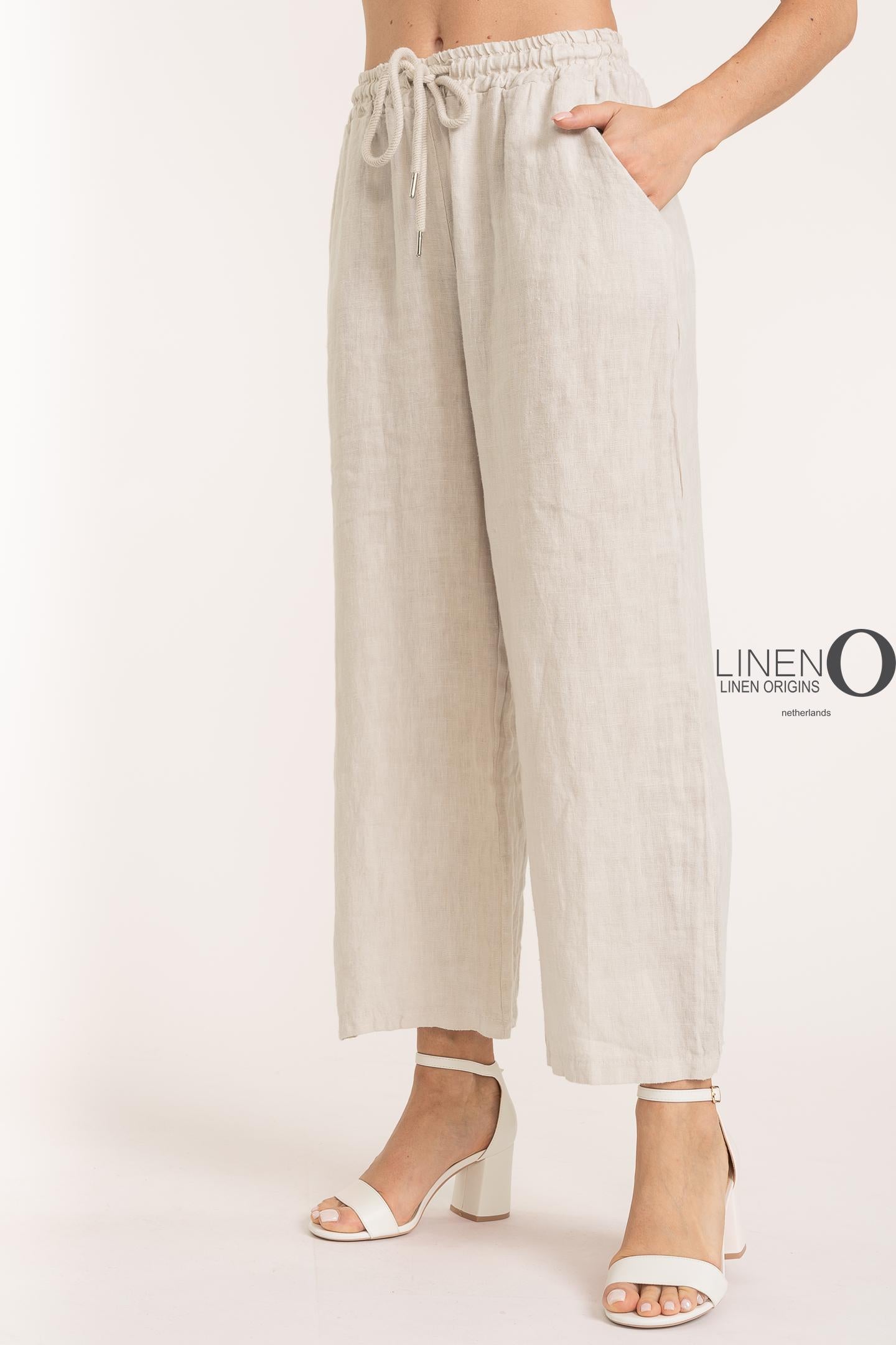 French Linen Pant with Drawstring