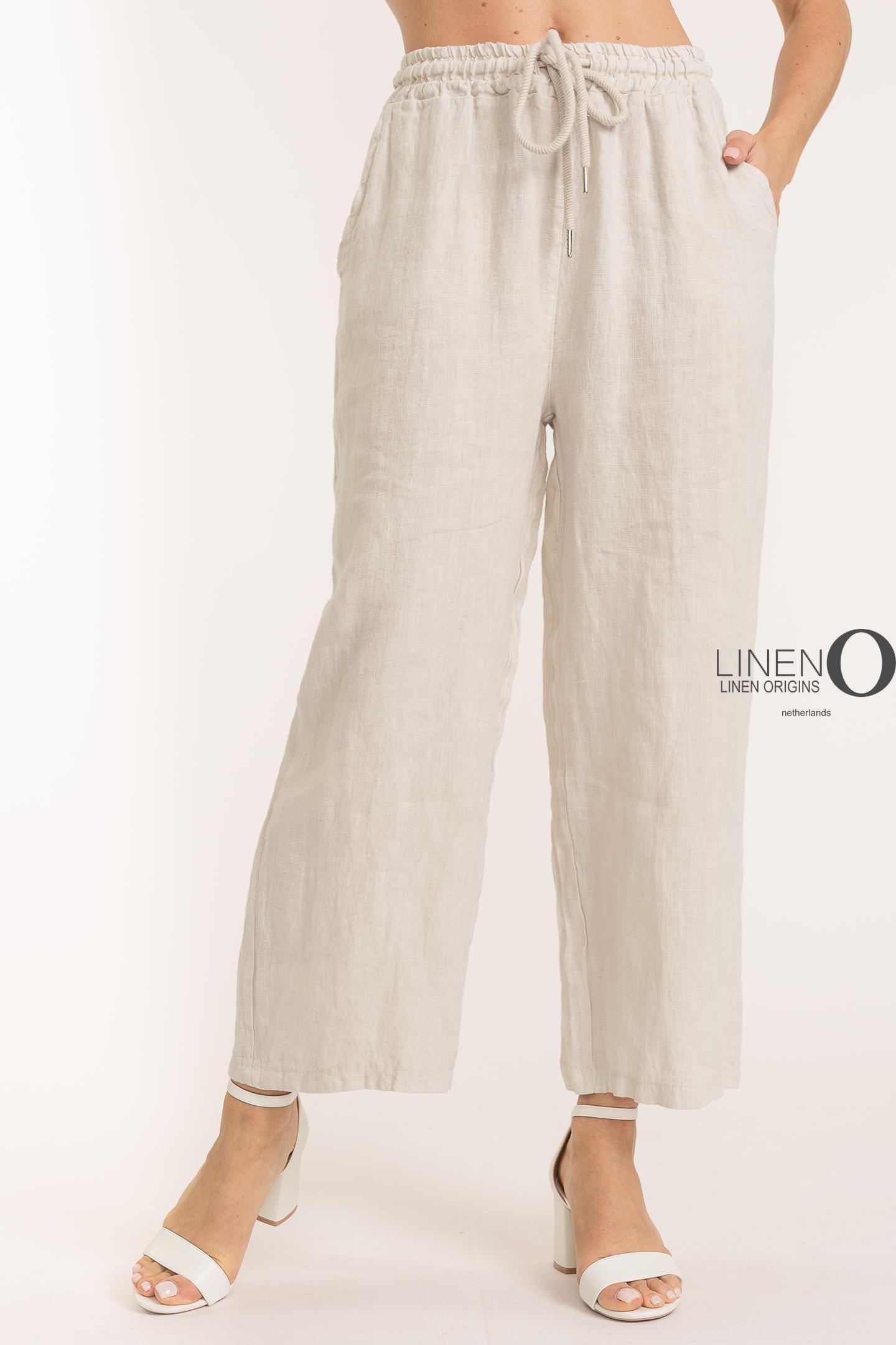 French Linen Pant with Drawstring