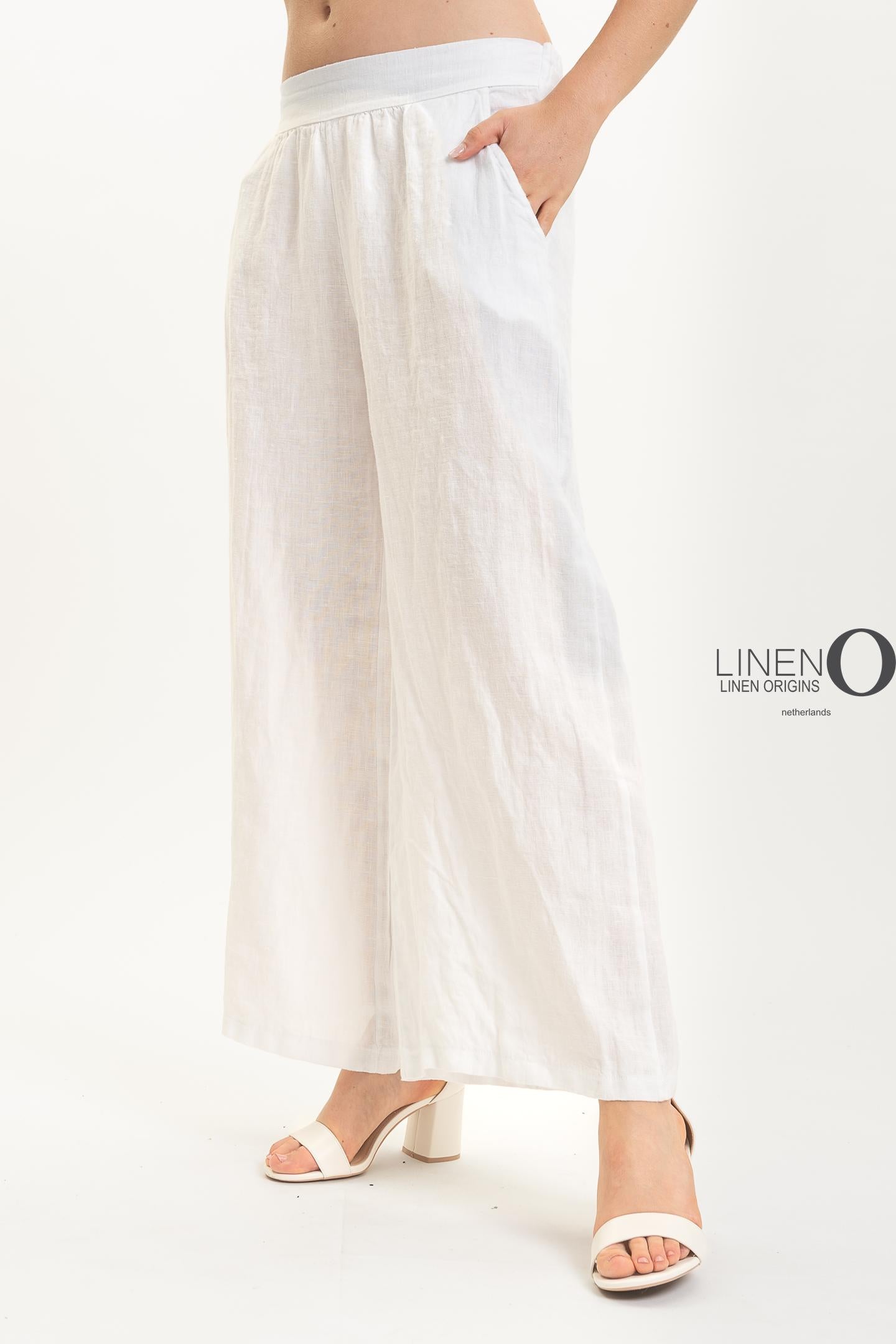 French Linen Pant - White
