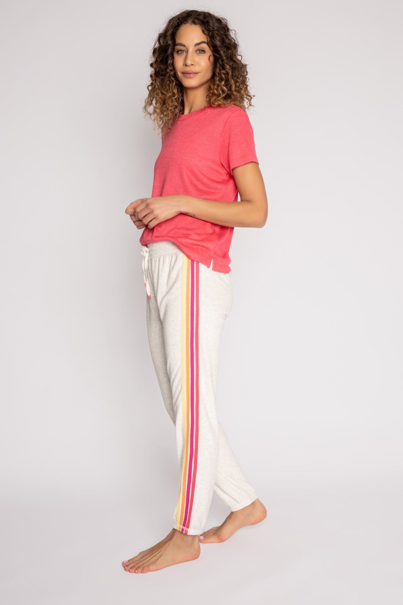 Sporty Stripe Set - Heather Cloud