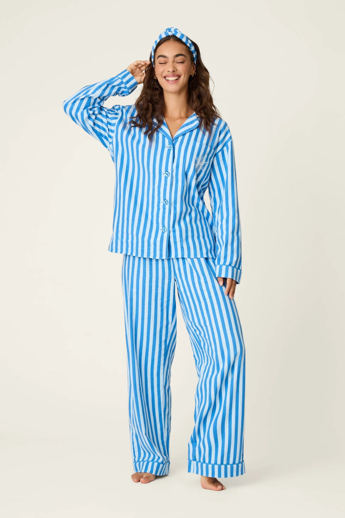 Snowflake Icon Flannel PJ Set