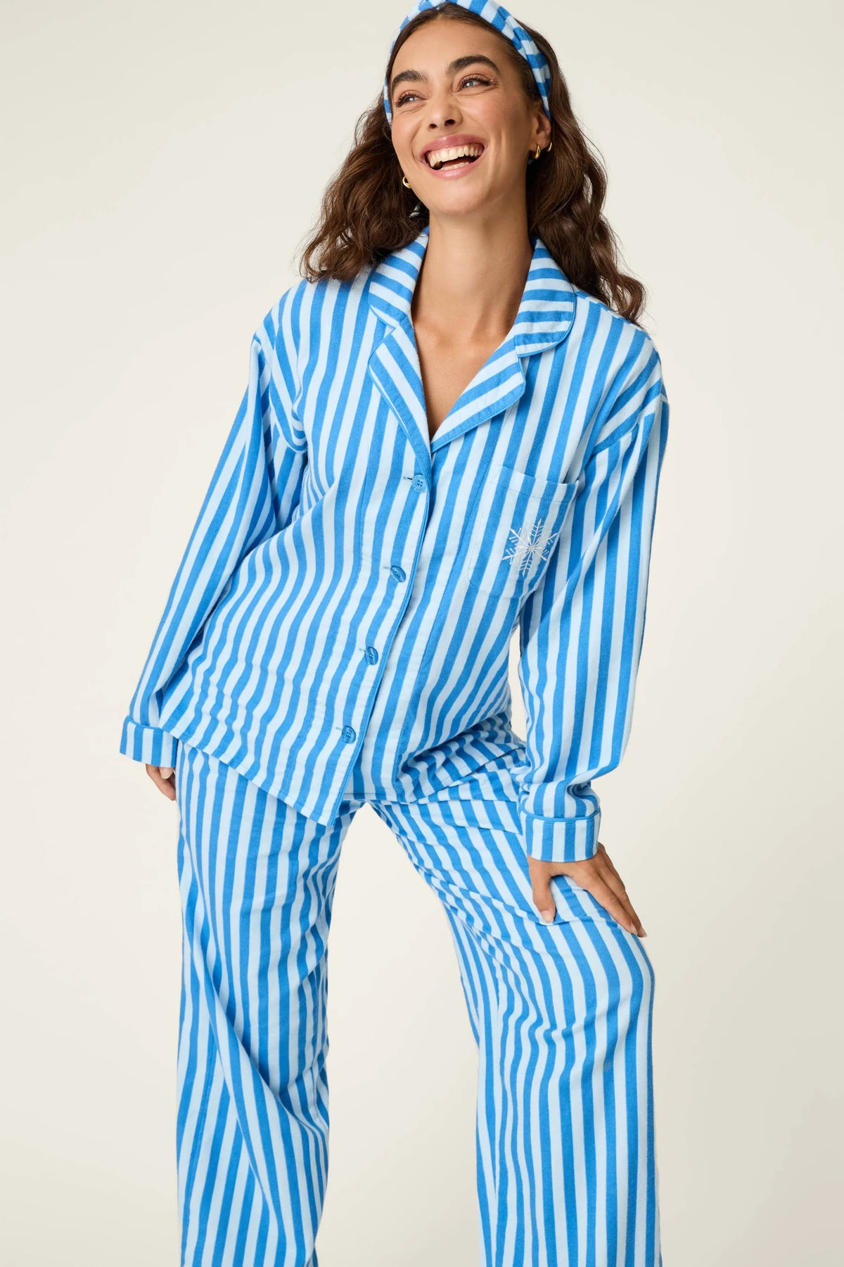 Snowflake Icon Flannel PJ Set