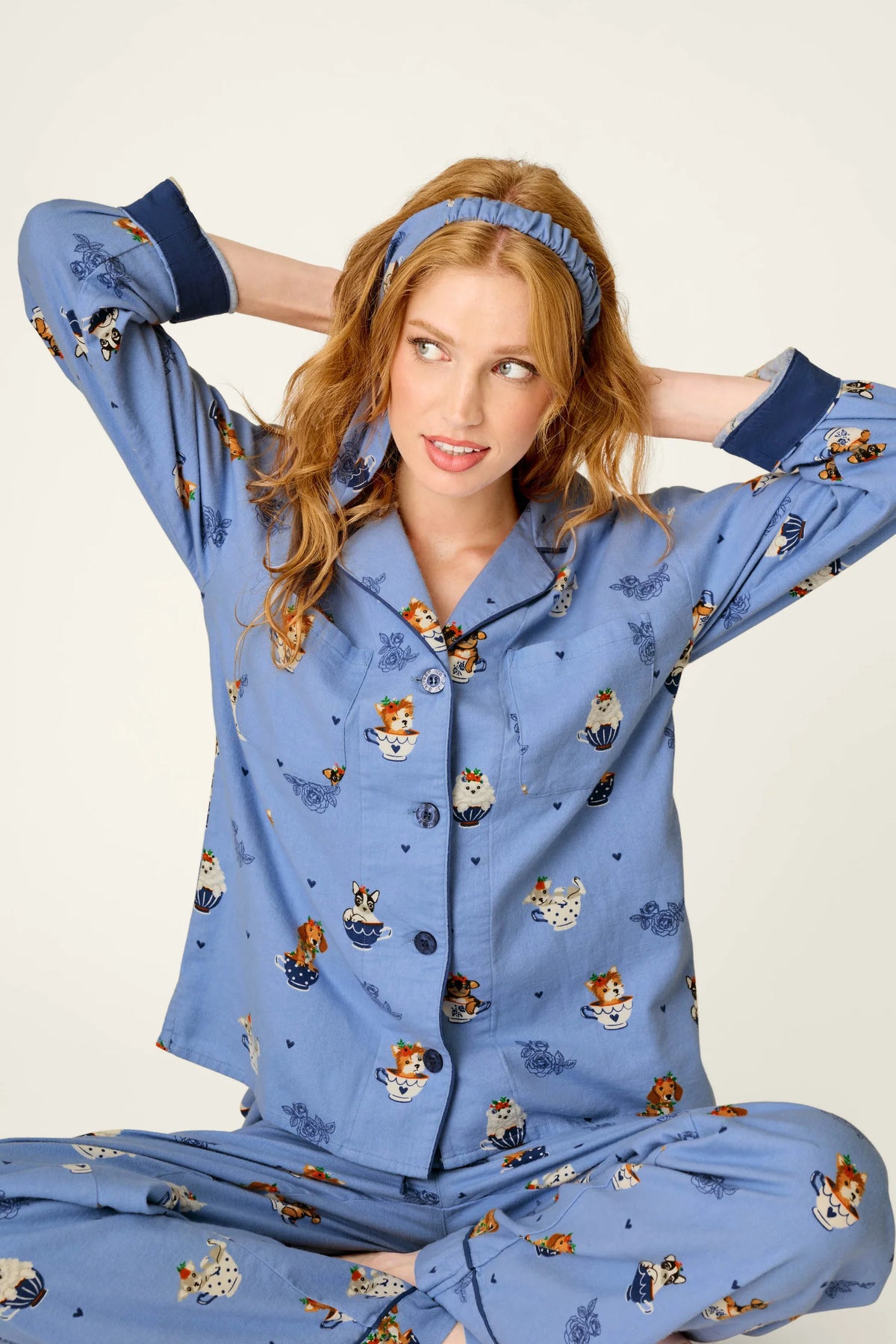 Teacup Pups - 3-Piece Flannel PJ Set