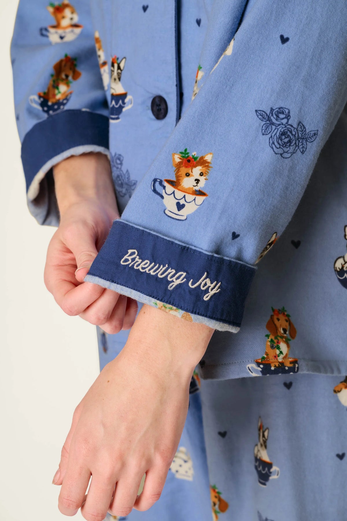 Teacup Pups - 3-Piece Flannel PJ Set