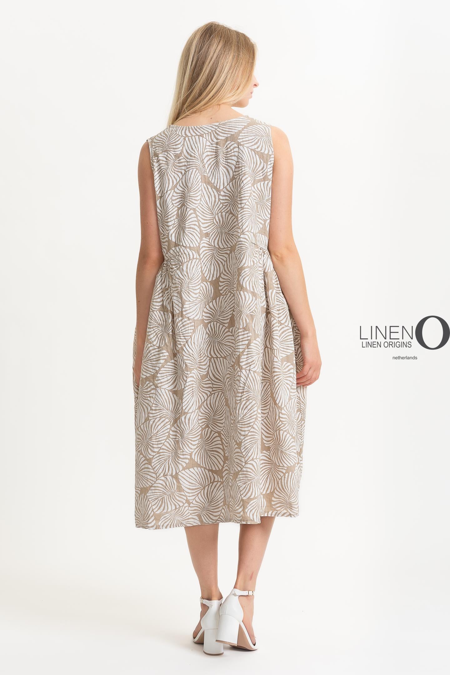 French Linen Dress-Floral Cashmere