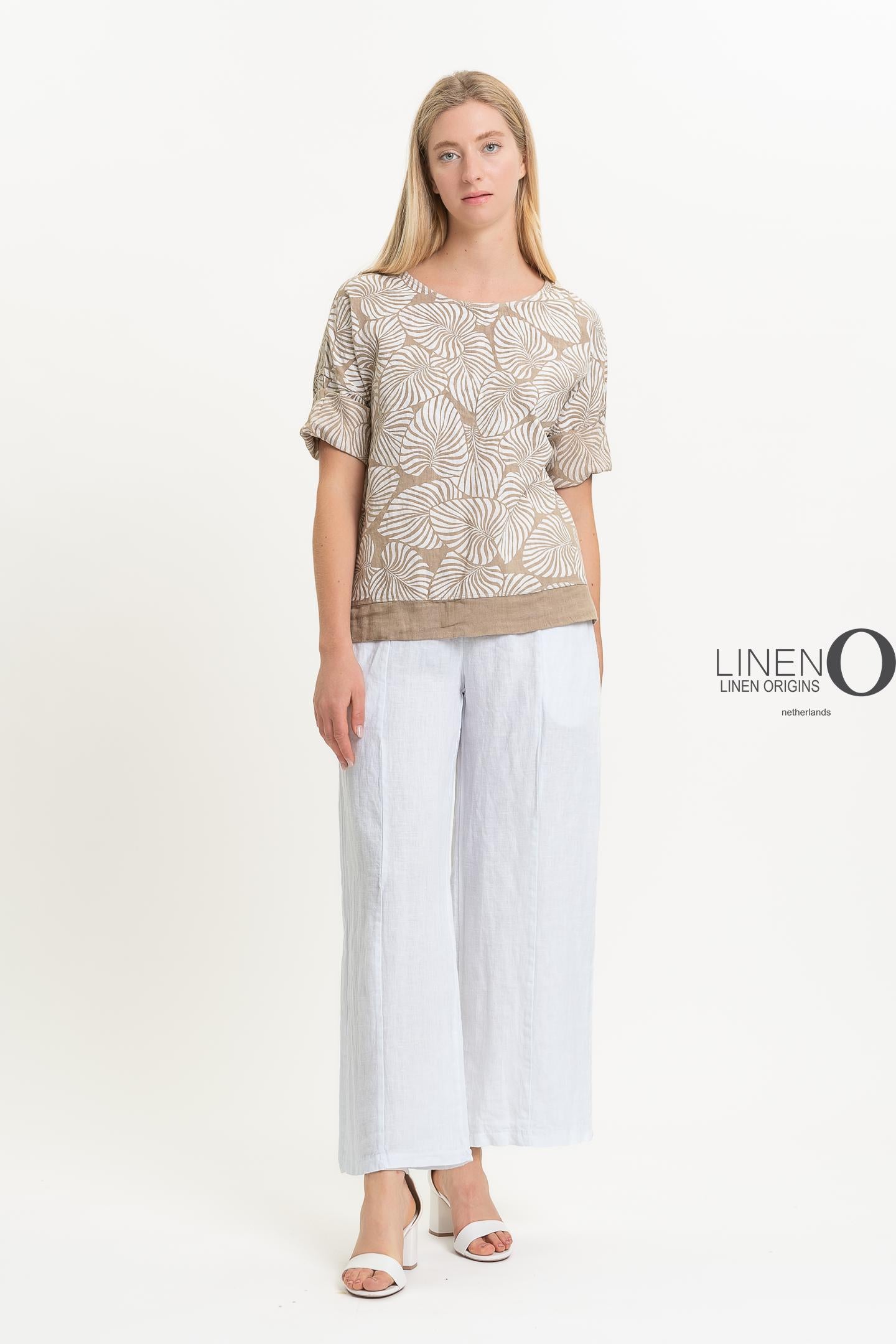 French Linen Top - Floral Cashmere