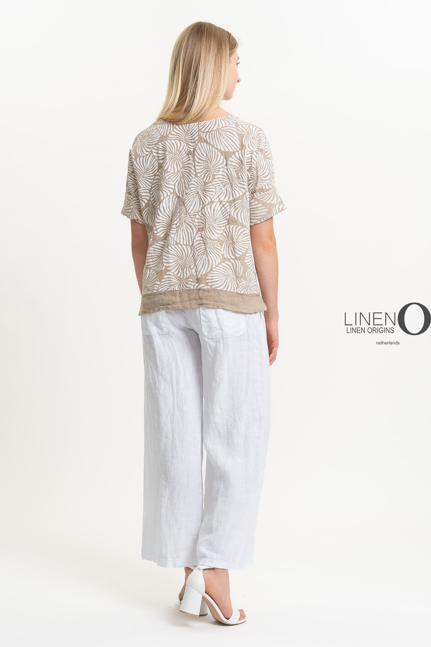 French Linen Top - Floral Cashmere