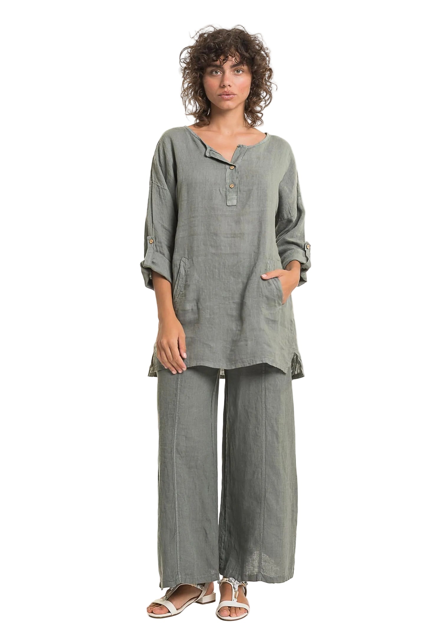 French Linen Pant - Topo