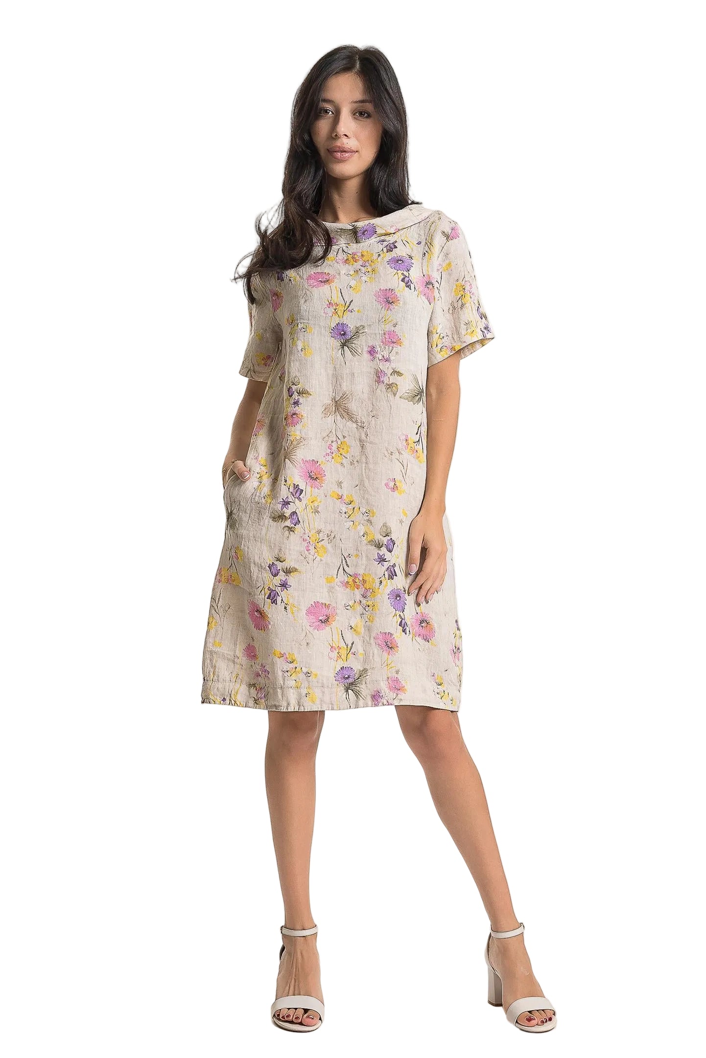 French Linen Dress - Sabbia
