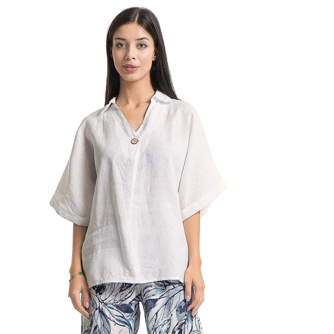 French Linen Blouse - White